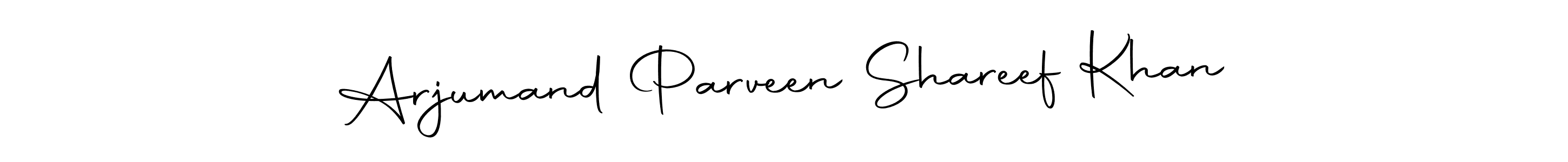 This is the best signature style for the Arjumand Parveen Shareef Khan name. Also you like these signature font (Autography-DOLnW). Mix name signature. Arjumand Parveen Shareef Khan signature style 10 images and pictures png