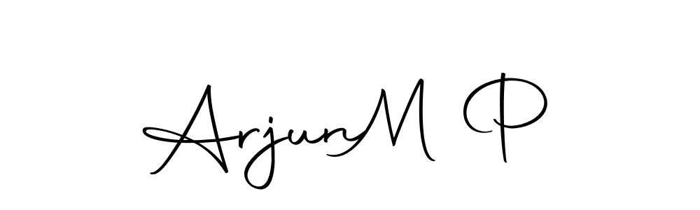 You should practise on your own different ways (Autography-DOLnW) to write your name (Arjun  M P) in signature. don't let someone else do it for you. Arjun  M P signature style 10 images and pictures png