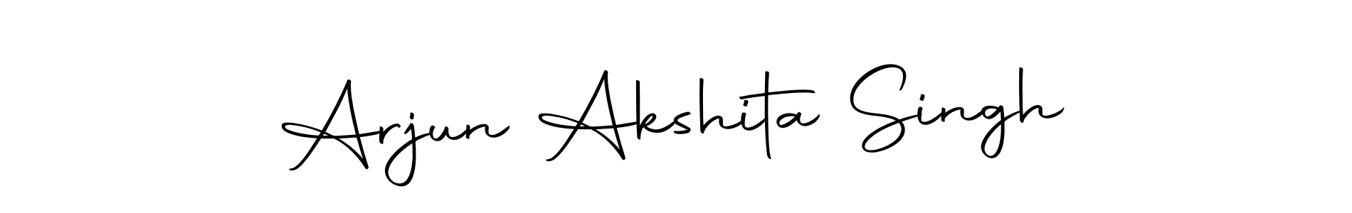 The best way (Autography-DOLnW) to make a short signature is to pick only two or three words in your name. The name Arjun Akshita Singh include a total of six letters. For converting this name. Arjun Akshita Singh signature style 10 images and pictures png