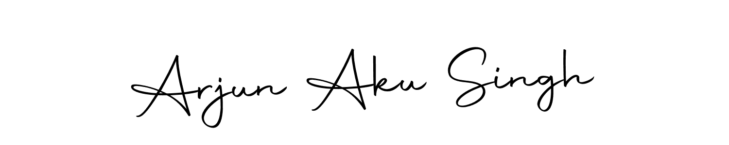 How to make Arjun Aku Singh name signature. Use Autography-DOLnW style for creating short signs online. This is the latest handwritten sign. Arjun Aku Singh signature style 10 images and pictures png