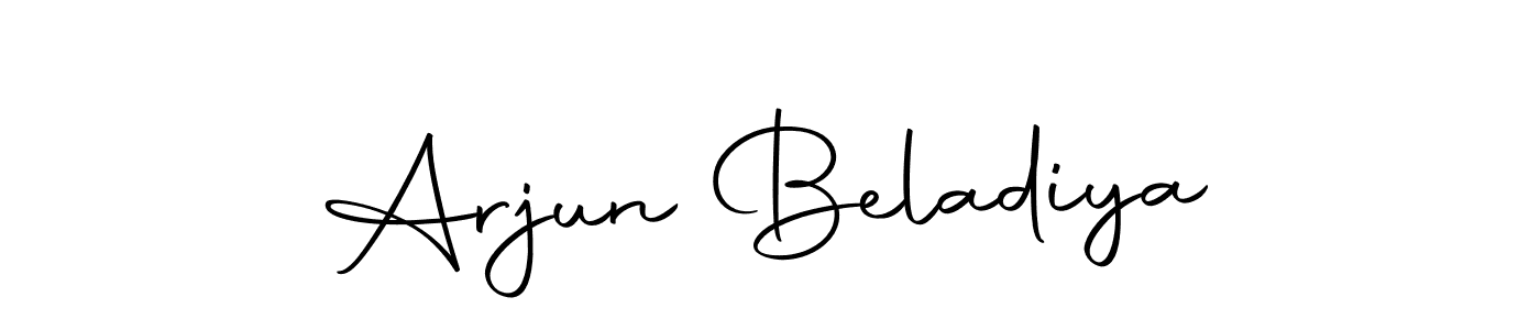How to make Arjun Beladiya name signature. Use Autography-DOLnW style for creating short signs online. This is the latest handwritten sign. Arjun Beladiya signature style 10 images and pictures png