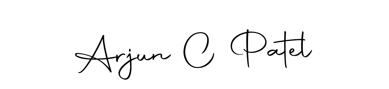 How to make Arjun C Patel name signature. Use Autography-DOLnW style for creating short signs online. This is the latest handwritten sign. Arjun C Patel signature style 10 images and pictures png