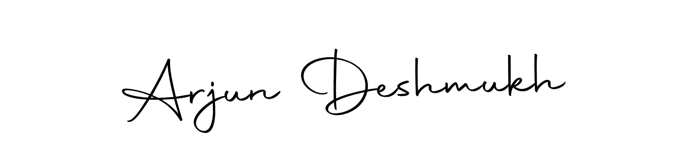 How to make Arjun Deshmukh name signature. Use Autography-DOLnW style for creating short signs online. This is the latest handwritten sign. Arjun Deshmukh signature style 10 images and pictures png