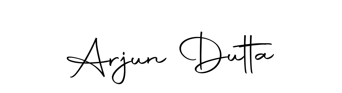 How to make Arjun Dutta name signature. Use Autography-DOLnW style for creating short signs online. This is the latest handwritten sign. Arjun Dutta signature style 10 images and pictures png