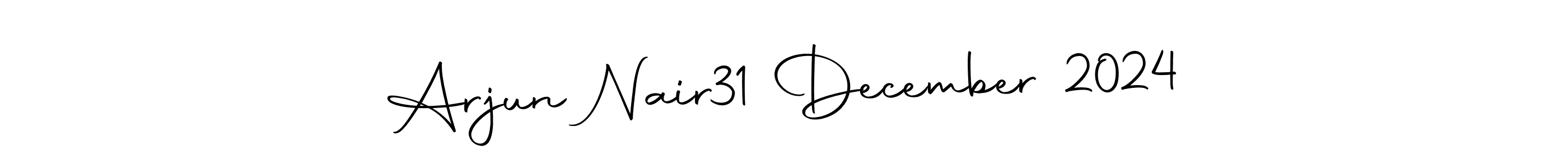 Also we have Arjun Nair  31 December 2024 name is the best signature style. Create professional handwritten signature collection using Autography-DOLnW autograph style. Arjun Nair  31 December 2024 signature style 10 images and pictures png