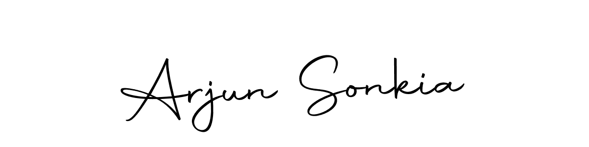 You should practise on your own different ways (Autography-DOLnW) to write your name (Arjun Sonkia) in signature. don't let someone else do it for you. Arjun Sonkia signature style 10 images and pictures png