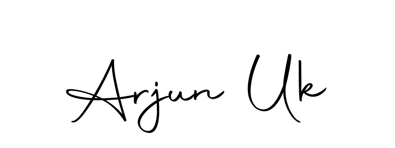 Arjun Uk stylish signature style. Best Handwritten Sign (Autography-DOLnW) for my name. Handwritten Signature Collection Ideas for my name Arjun Uk. Arjun Uk signature style 10 images and pictures png