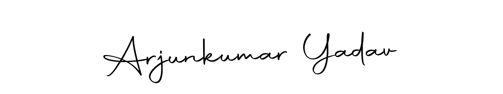 You should practise on your own different ways (Autography-DOLnW) to write your name (Arjunkumar Yadav) in signature. don't let someone else do it for you. Arjunkumar Yadav signature style 10 images and pictures png