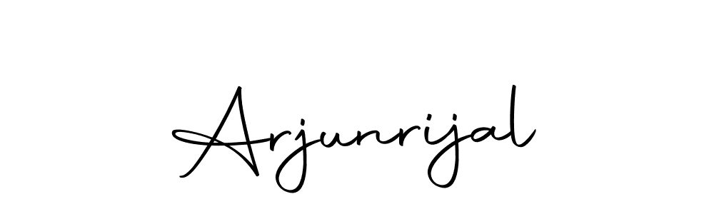 Use a signature maker to create a handwritten signature online. With this signature software, you can design (Autography-DOLnW) your own signature for name Arjunrijal. Arjunrijal signature style 10 images and pictures png