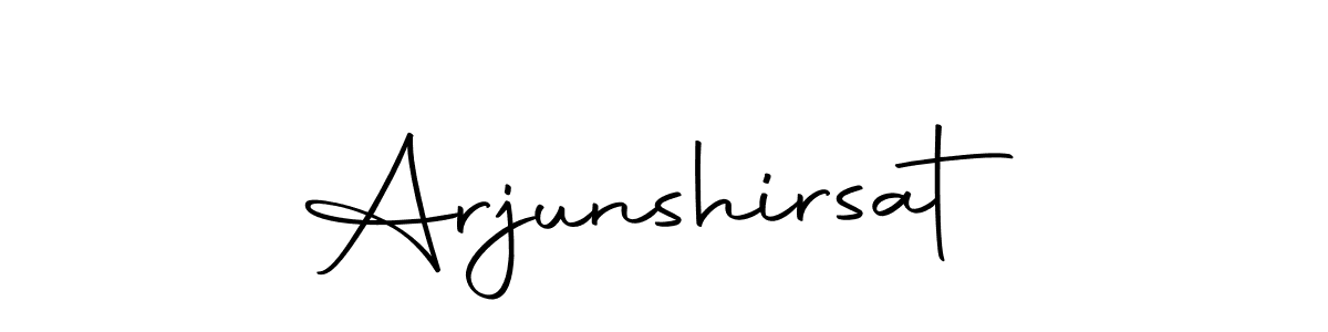 You can use this online signature creator to create a handwritten signature for the name Arjunshirsat. This is the best online autograph maker. Arjunshirsat signature style 10 images and pictures png