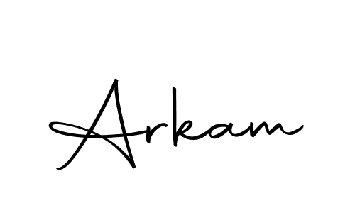 Design your own signature with our free online signature maker. With this signature software, you can create a handwritten (Autography-DOLnW) signature for name Arkam. Arkam signature style 10 images and pictures png