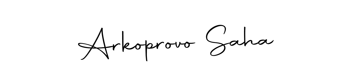 Design your own signature with our free online signature maker. With this signature software, you can create a handwritten (Autography-DOLnW) signature for name Arkoprovo Saha. Arkoprovo Saha signature style 10 images and pictures png