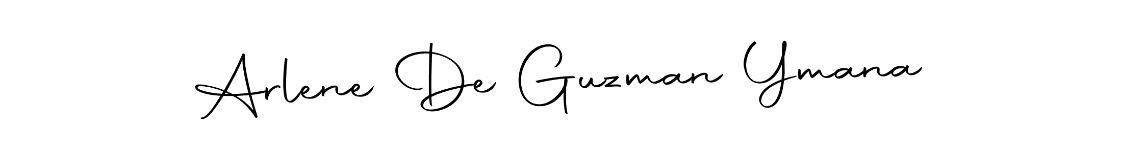 How to make Arlene De Guzman Ymana name signature. Use Autography-DOLnW style for creating short signs online. This is the latest handwritten sign. Arlene De Guzman Ymana signature style 10 images and pictures png