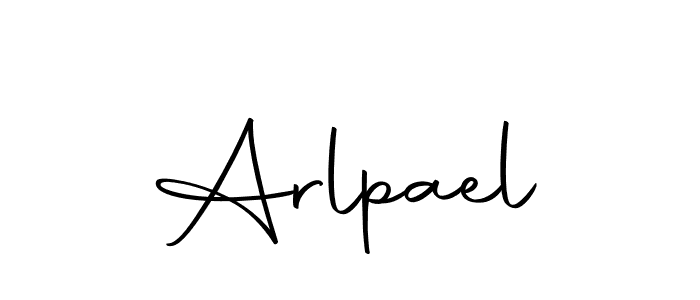 How to make Arlpael name signature. Use Autography-DOLnW style for creating short signs online. This is the latest handwritten sign. Arlpael signature style 10 images and pictures png