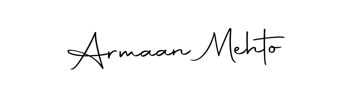 How to make Armaan Mehto name signature. Use Autography-DOLnW style for creating short signs online. This is the latest handwritten sign. Armaan Mehto signature style 10 images and pictures png