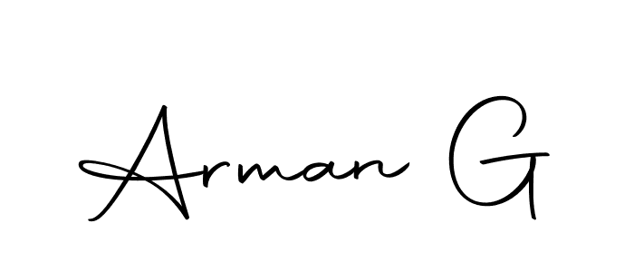 Make a beautiful signature design for name Arman G. With this signature (Autography-DOLnW) style, you can create a handwritten signature for free. Arman G signature style 10 images and pictures png