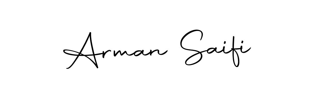 Use a signature maker to create a handwritten signature online. With this signature software, you can design (Autography-DOLnW) your own signature for name Arman Saifi. Arman Saifi signature style 10 images and pictures png