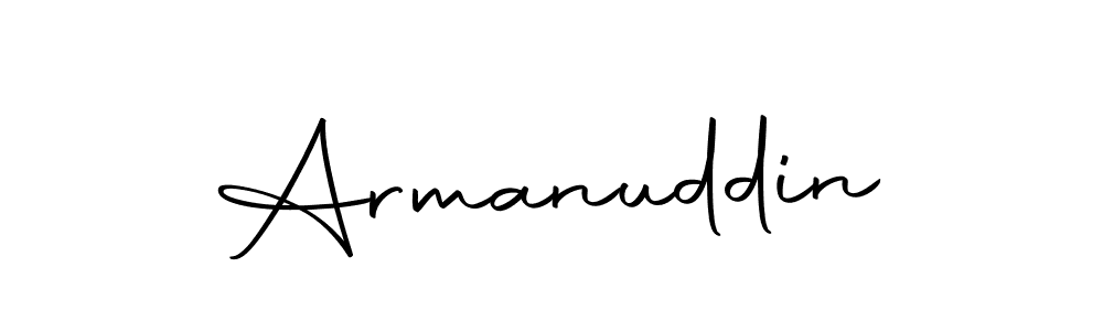 Design your own signature with our free online signature maker. With this signature software, you can create a handwritten (Autography-DOLnW) signature for name Armanuddin. Armanuddin signature style 10 images and pictures png