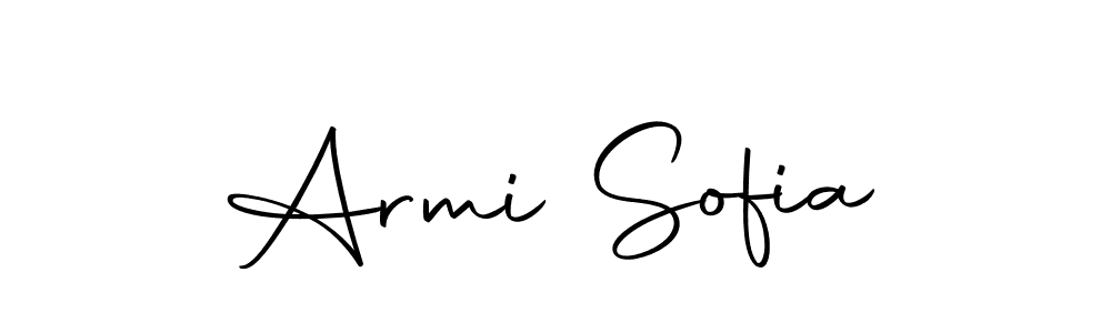 How to make Armi Sofia name signature. Use Autography-DOLnW style for creating short signs online. This is the latest handwritten sign. Armi Sofia signature style 10 images and pictures png