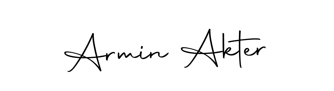 Design your own signature with our free online signature maker. With this signature software, you can create a handwritten (Autography-DOLnW) signature for name Armin Akter. Armin Akter signature style 10 images and pictures png