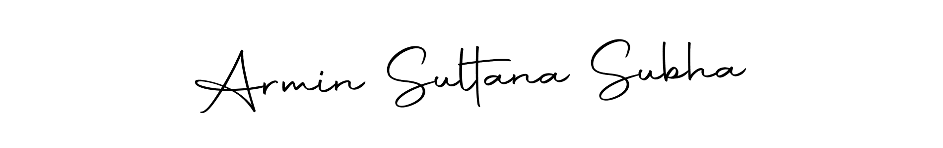 Make a beautiful signature design for name Armin Sultana Subha. With this signature (Autography-DOLnW) style, you can create a handwritten signature for free. Armin Sultana Subha signature style 10 images and pictures png
