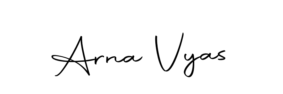 Design your own signature with our free online signature maker. With this signature software, you can create a handwritten (Autography-DOLnW) signature for name Arna Vyas. Arna Vyas signature style 10 images and pictures png