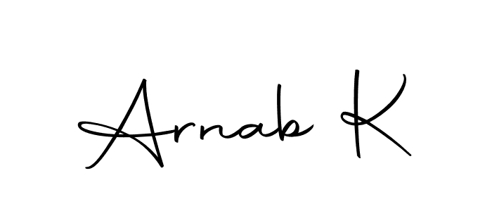 How to make Arnab K signature? Autography-DOLnW is a professional autograph style. Create handwritten signature for Arnab K name. Arnab K signature style 10 images and pictures png