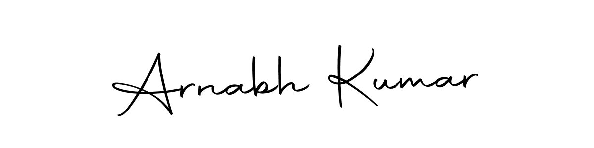 How to make Arnabh Kumar name signature. Use Autography-DOLnW style for creating short signs online. This is the latest handwritten sign. Arnabh Kumar signature style 10 images and pictures png