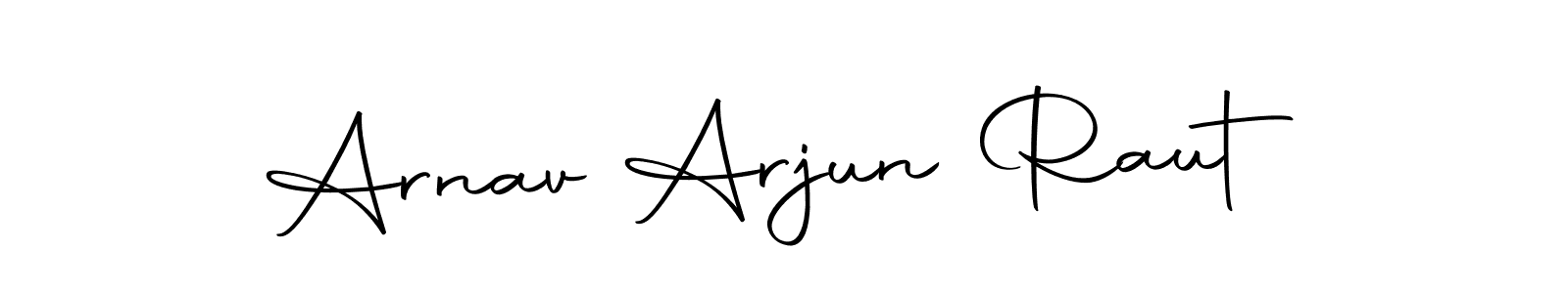 Create a beautiful signature design for name Arnav Arjun Raut. With this signature (Autography-DOLnW) fonts, you can make a handwritten signature for free. Arnav Arjun Raut signature style 10 images and pictures png