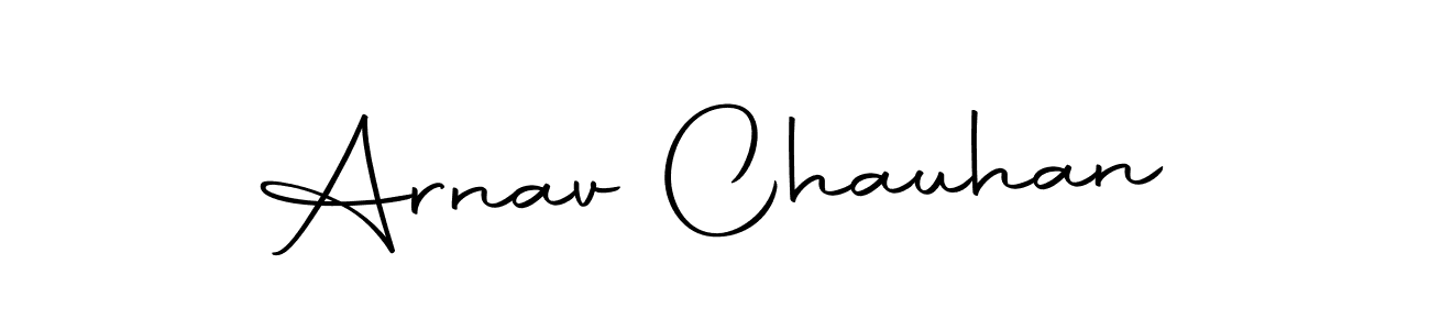 How to make Arnav Chauhan name signature. Use Autography-DOLnW style for creating short signs online. This is the latest handwritten sign. Arnav Chauhan signature style 10 images and pictures png