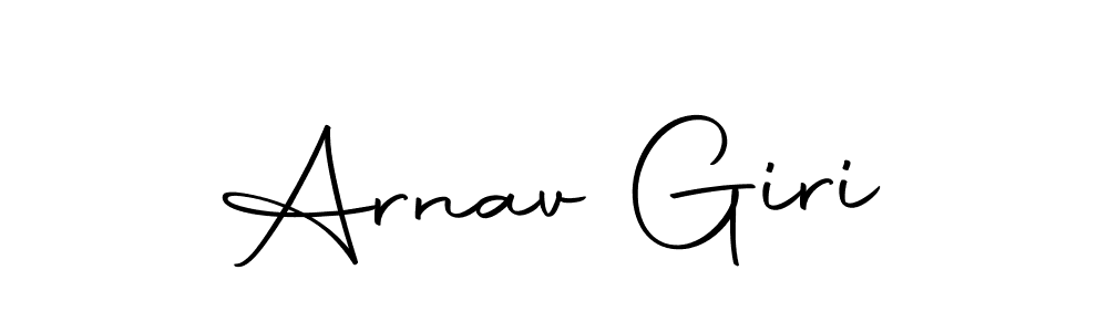 How to make Arnav Giri name signature. Use Autography-DOLnW style for creating short signs online. This is the latest handwritten sign. Arnav Giri signature style 10 images and pictures png