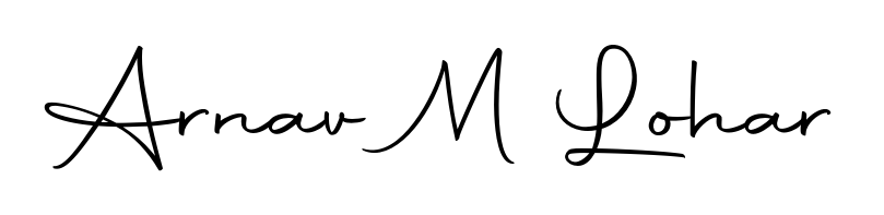 Transform the name Arnav M Lohar into a signature masterpiece using Autography-DOLnW font. Ideal for photographers, artists, and creators looking for watermarks. Arnav M Lohar signature style 10 images and pictures png