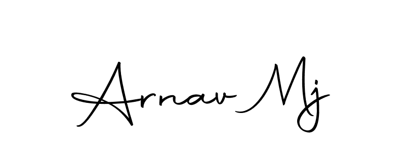 Design your own signature with our free online signature maker. With this signature software, you can create a handwritten (Autography-DOLnW) signature for name Arnav Mj. Arnav Mj signature style 10 images and pictures png