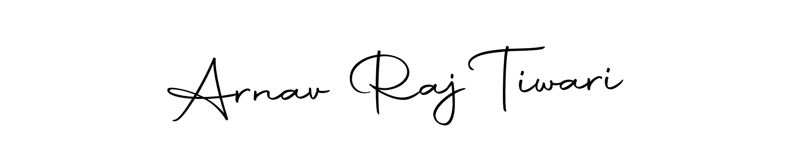 How to make Arnav Raj Tiwari name signature. Use Autography-DOLnW style for creating short signs online. This is the latest handwritten sign. Arnav Raj Tiwari signature style 10 images and pictures png