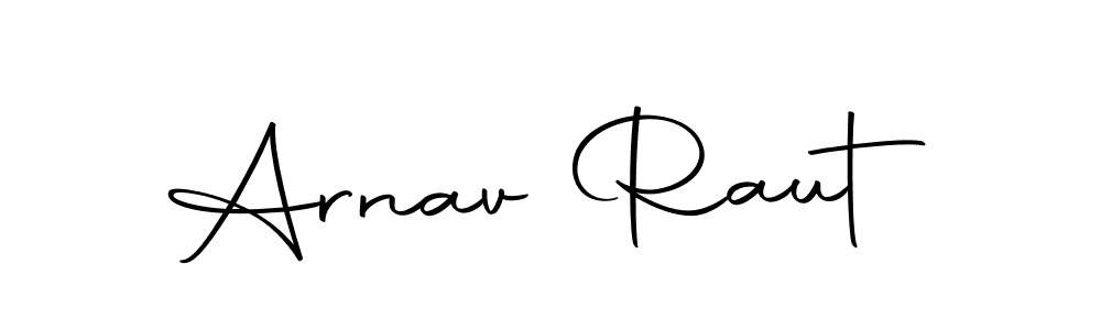 How to make Arnav Raut name signature. Use Autography-DOLnW style for creating short signs online. This is the latest handwritten sign. Arnav Raut signature style 10 images and pictures png