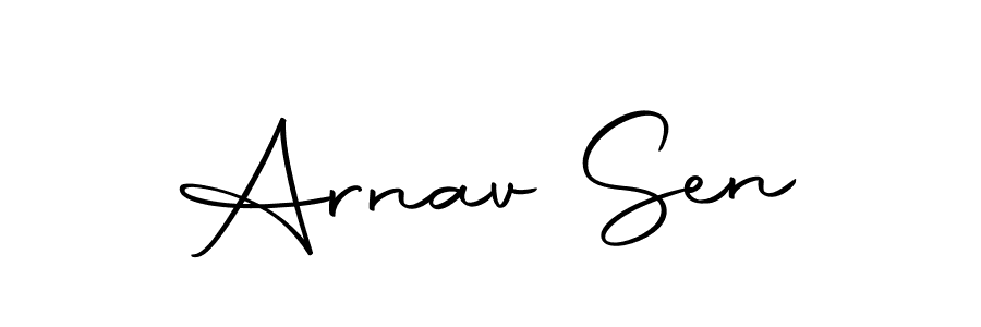 How to make Arnav Sen name signature. Use Autography-DOLnW style for creating short signs online. This is the latest handwritten sign. Arnav Sen signature style 10 images and pictures png