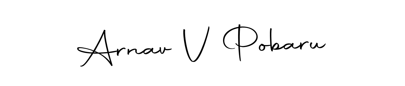 You should practise on your own different ways (Autography-DOLnW) to write your name (Arnav V Pobaru) in signature. don't let someone else do it for you. Arnav V Pobaru signature style 10 images and pictures png