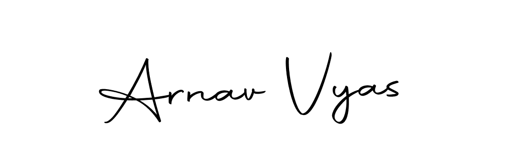 if you are searching for the best signature style for your name Arnav Vyas. so please give up your signature search. here we have designed multiple signature styles  using Autography-DOLnW. Arnav Vyas signature style 10 images and pictures png