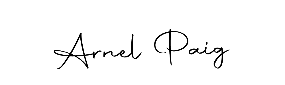 Design your own signature with our free online signature maker. With this signature software, you can create a handwritten (Autography-DOLnW) signature for name Arnel Paig. Arnel Paig signature style 10 images and pictures png