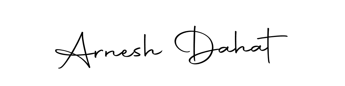 Create a beautiful signature design for name Arnesh Dahat. With this signature (Autography-DOLnW) fonts, you can make a handwritten signature for free. Arnesh Dahat signature style 10 images and pictures png