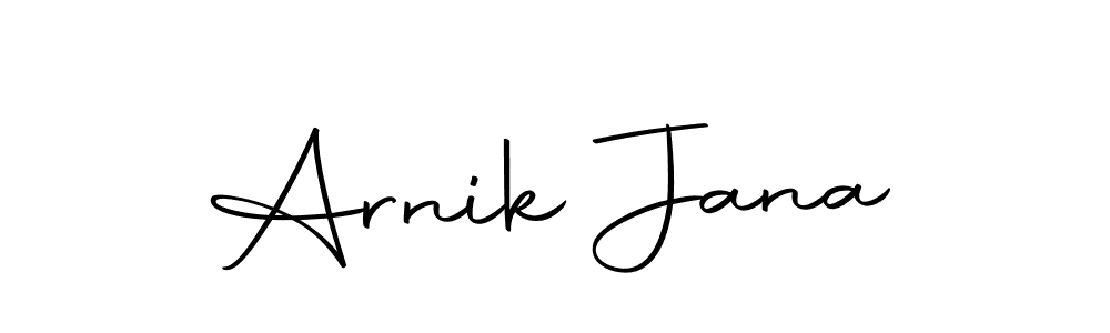 Use a signature maker to create a handwritten signature online. With this signature software, you can design (Autography-DOLnW) your own signature for name Arnik Jana. Arnik Jana signature style 10 images and pictures png