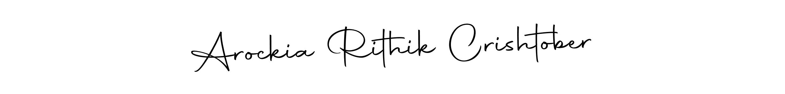 Similarly Autography-DOLnW is the best handwritten signature design. Signature creator online .You can use it as an online autograph creator for name Arockia Rithik Crishtober. Arockia Rithik Crishtober signature style 10 images and pictures png