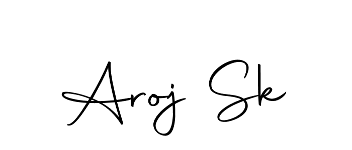 You should practise on your own different ways (Autography-DOLnW) to write your name (Aroj Sk) in signature. don't let someone else do it for you. Aroj Sk signature style 10 images and pictures png