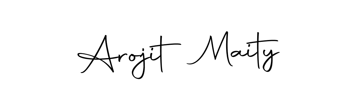 How to make Arojit Maity name signature. Use Autography-DOLnW style for creating short signs online. This is the latest handwritten sign. Arojit Maity signature style 10 images and pictures png