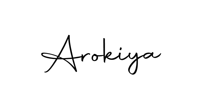 You should practise on your own different ways (Autography-DOLnW) to write your name (Arokiya) in signature. don't let someone else do it for you. Arokiya signature style 10 images and pictures png