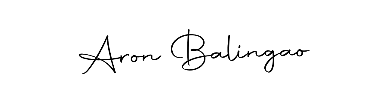 How to make Aron Balingao name signature. Use Autography-DOLnW style for creating short signs online. This is the latest handwritten sign. Aron Balingao signature style 10 images and pictures png