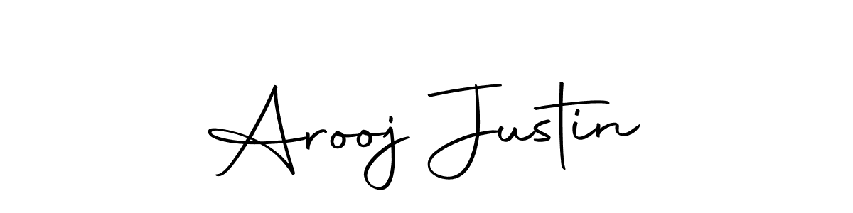 Create a beautiful signature design for name Arooj Justin. With this signature (Autography-DOLnW) fonts, you can make a handwritten signature for free. Arooj Justin signature style 10 images and pictures png