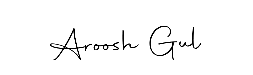 Use a signature maker to create a handwritten signature online. With this signature software, you can design (Autography-DOLnW) your own signature for name Aroosh Gul. Aroosh Gul signature style 10 images and pictures png