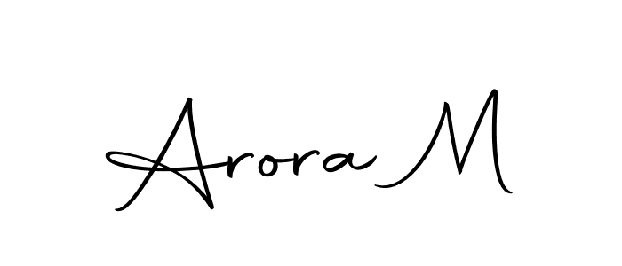 It looks lik you need a new signature style for name Arora M. Design unique handwritten (Autography-DOLnW) signature with our free signature maker in just a few clicks. Arora M signature style 10 images and pictures png