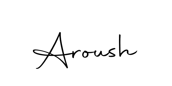 Design your own signature with our free online signature maker. With this signature software, you can create a handwritten (Autography-DOLnW) signature for name Aroush. Aroush signature style 10 images and pictures png